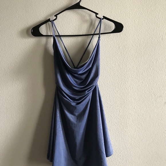 Tobi forever blue lace up skater dress - Picture 4 of 8